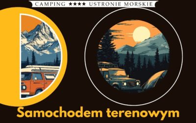 Samochodem terenowym na camping.
